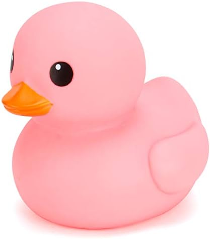 Jumbo Rubber Duck Bath Toy - Giant Ducks Big Duckie Baby Shower Birthday Party Favors 8-Inches (Pink)