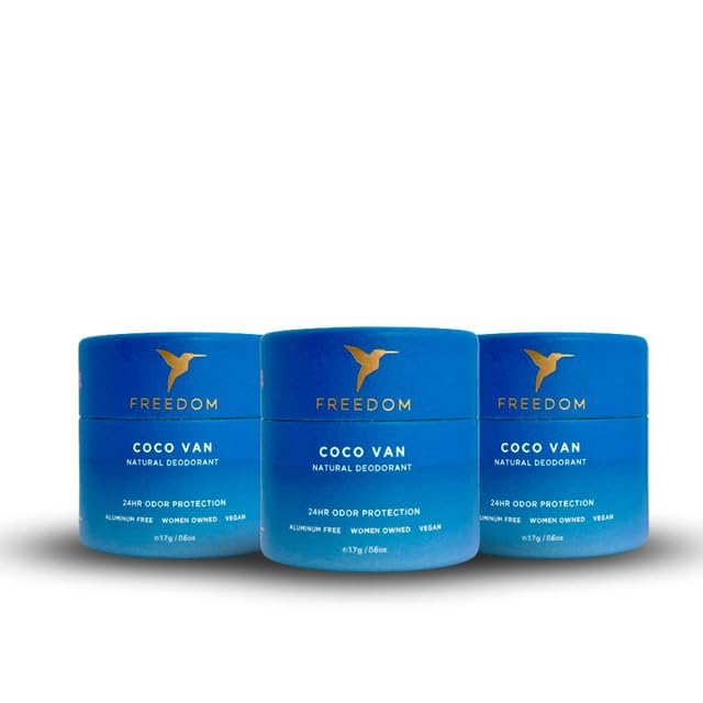 Eco-Friendly Deodorant Travel Mini's - 3 pack - CocoVan (0.6oz)