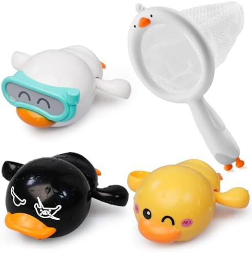 Likee Baby Bath Toys for Toddlers 1-3, Floating Wind-Up Kids Bathtub Toys for 1 2 3 4 5 6 Year Old Boy Girl Birthday Gift, Cute lnfant Swimming Water Pool Games for Baby Shower Beach Bath Time