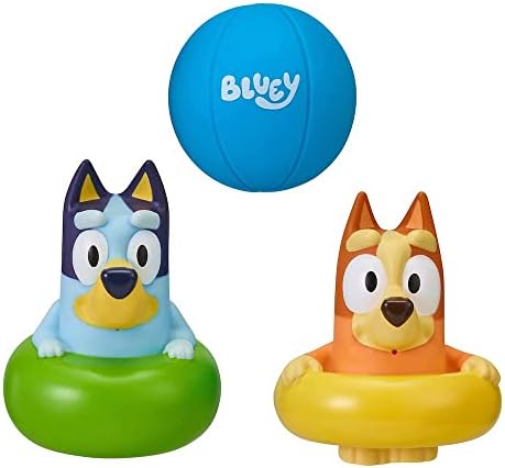 Bluey Bath Squirters 3-Pack, Multicolor, Small