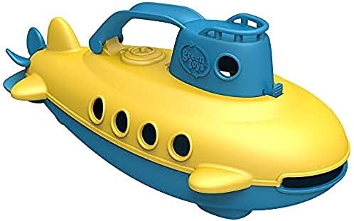Green Toys Submarine - BPA, Phthalate Free Blue Watercraft with Spinning Rear Propeller Made from Recycled Materials. Safe Toys for Toddlers