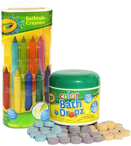 Crayola Bathtub Crayons with Crayola Color Bath Drops 60 tablets