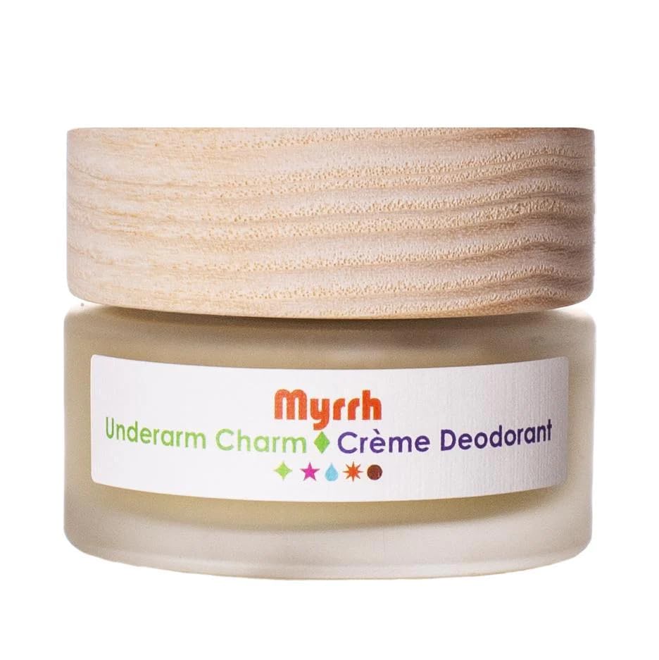 Living Libations - Organic Myrrh Underarm Charm Cream Deodorant | Natural, Wildcrafted Clean Beauty (1 oz | 30 ml)