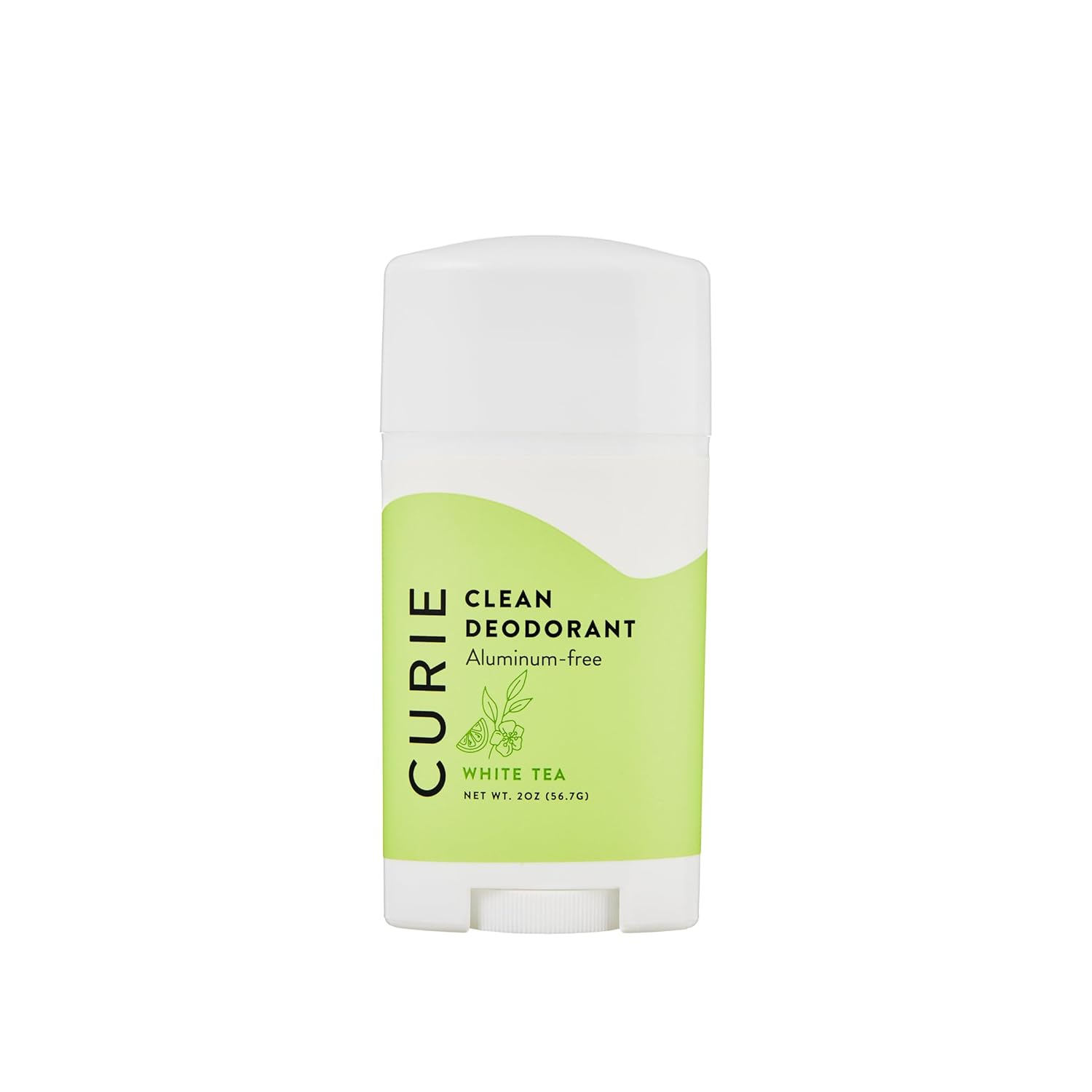 Curie Aluminum Free Deodorant - White Tea Stick - Natural Deodorant, Paraben Free, Cruelty Free, Non-Toxic, Female Founded, Clean Deodorant