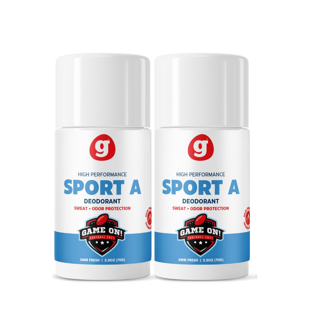 GrowingBasics Deodorant for Boys - Sport A, Aluminum-Free, High-Performance, Natural Scent, Solid Stick, 2 Pack