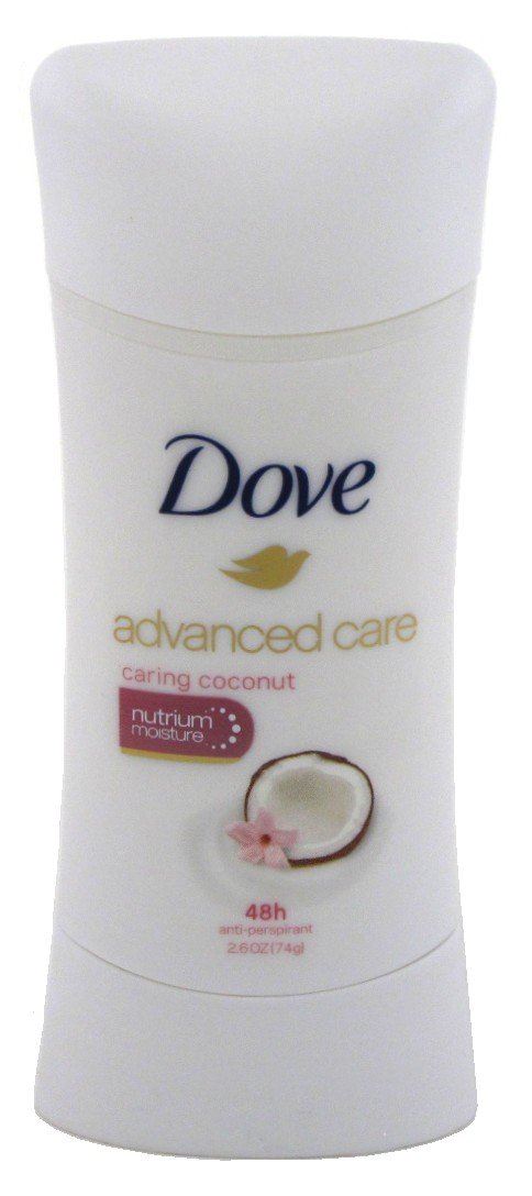 Dove Deodorant 2.6 Ounce Adv Care Anti-Perspirant Coconut (76ml) (2 Pack)