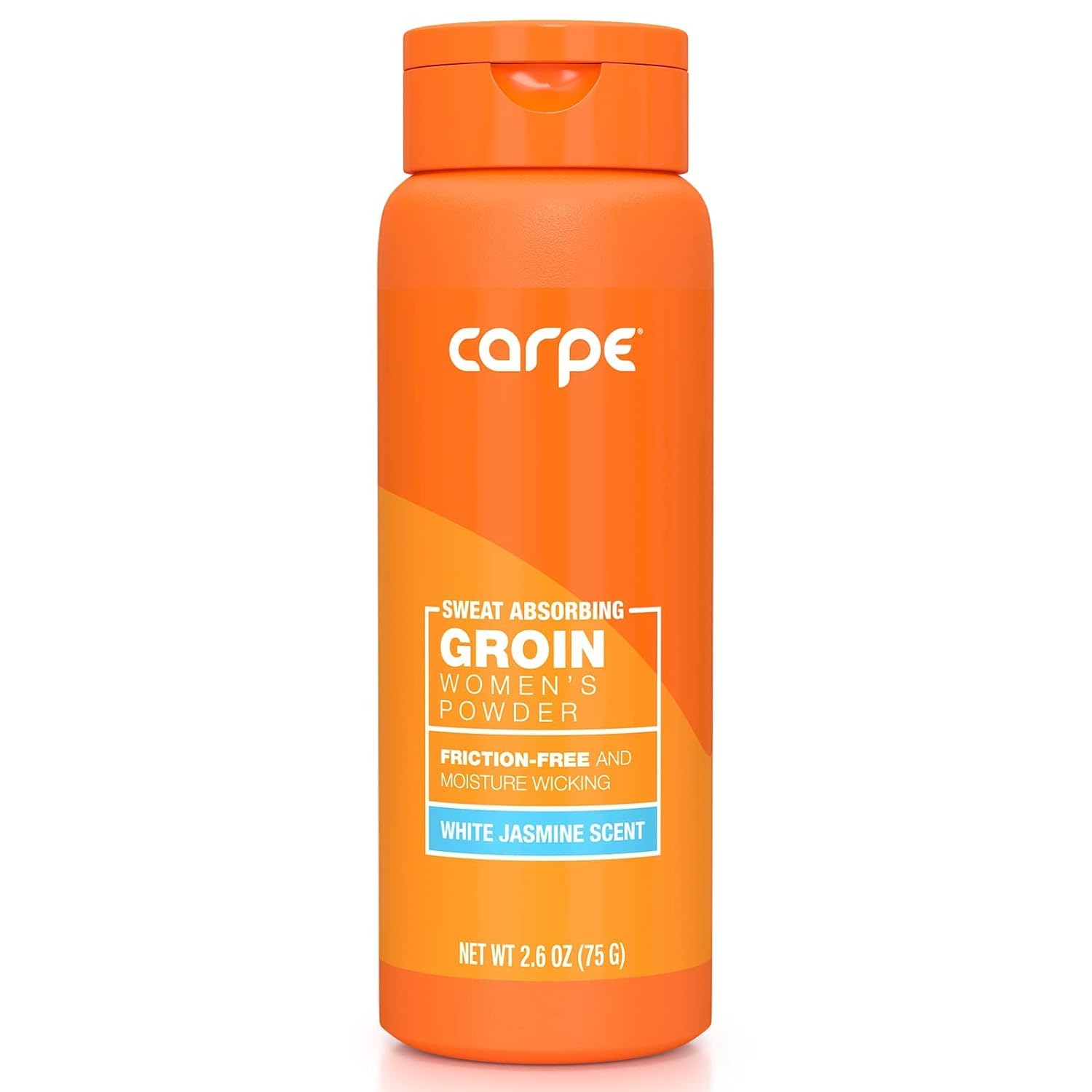 Carpe No-Sweat Groin Powder (For Women) - Designed for Maximum Sweat Absorption - Mess and Friction Free, Stop Chafing - Talc Free Powder Women’s Groin Powder
