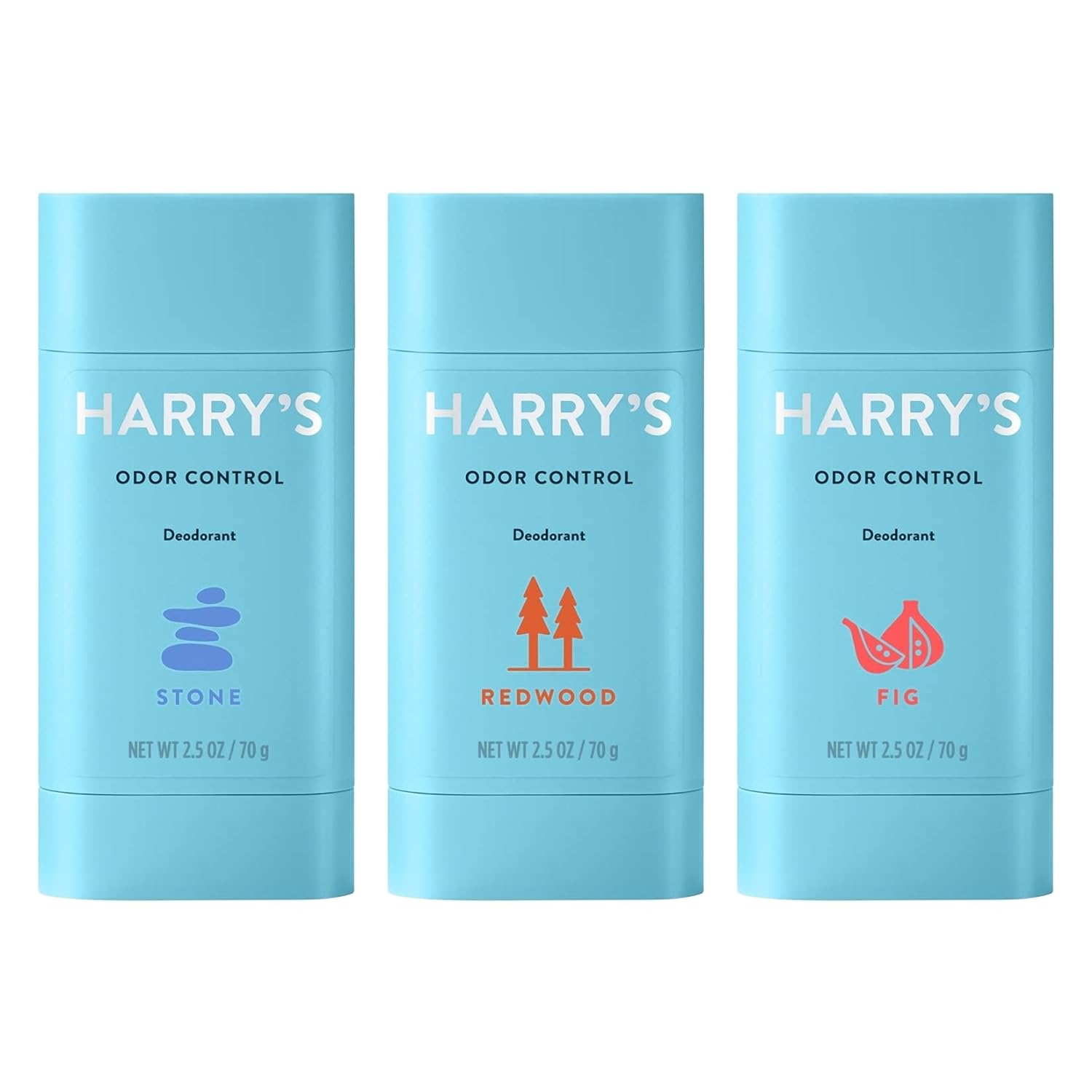 Harry's Men's Deodorant - Odor Control Deodorant - Aluminum-Free - Variety - Stone, Fig, Redwood (2.5 Ounce (Pack of 3)