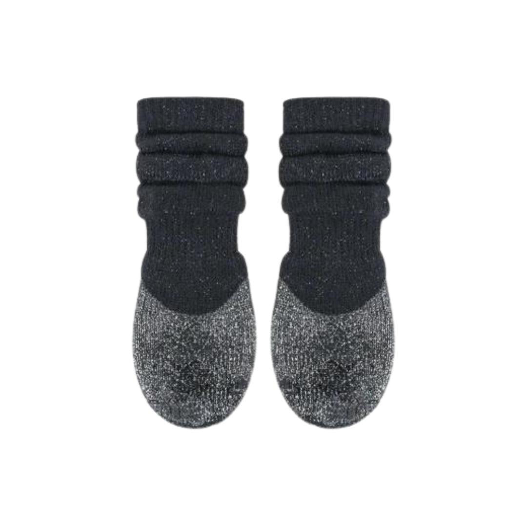 Canada Pooch Dog Slouchy Socks Black Lurex Xlarge