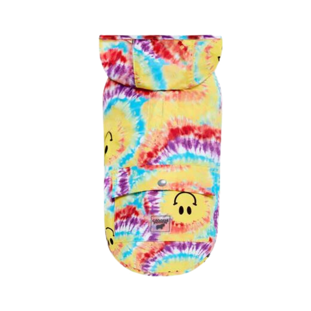 Canada Pooch Dog Pick Me Poncho Tie Dye Smiley 14