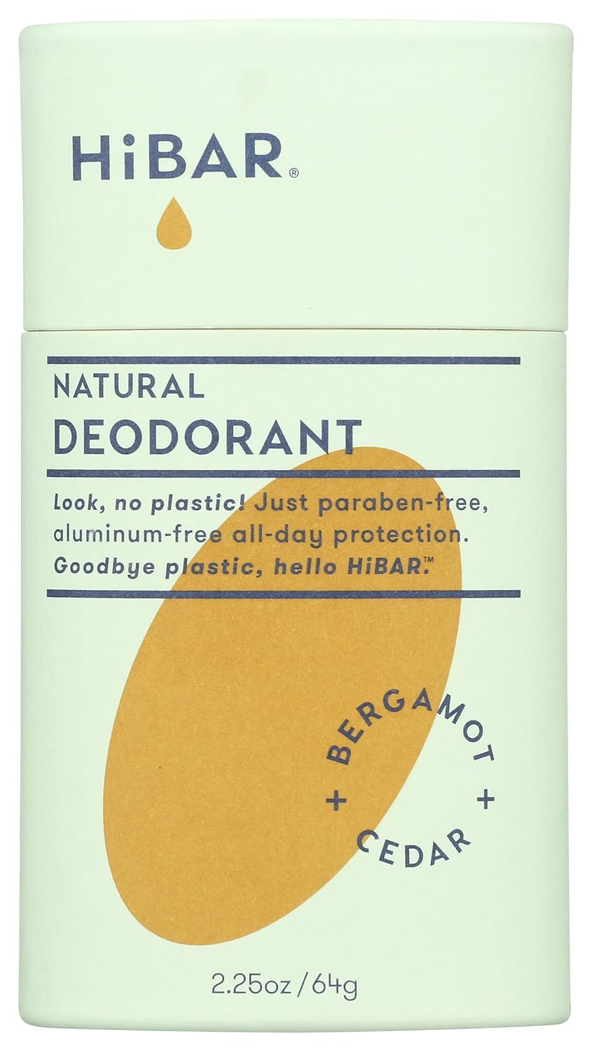 HiBAR Bergamot Cedar Deodorant, 2.25 OZ