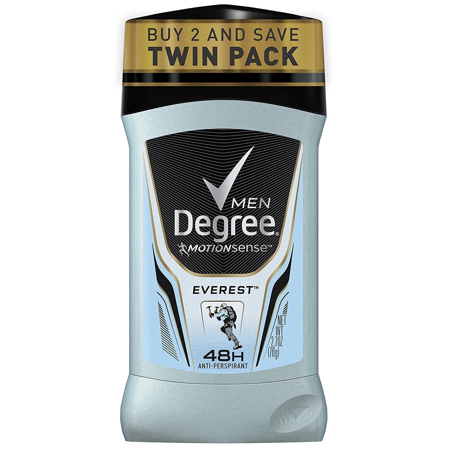 Degree Men Advanced Antiperspirant Deodorant Everest 2 Count 72-Hour Sweat and Odor Protection Antiperspirant For Men With MotionSense® Technology 2.7 oz