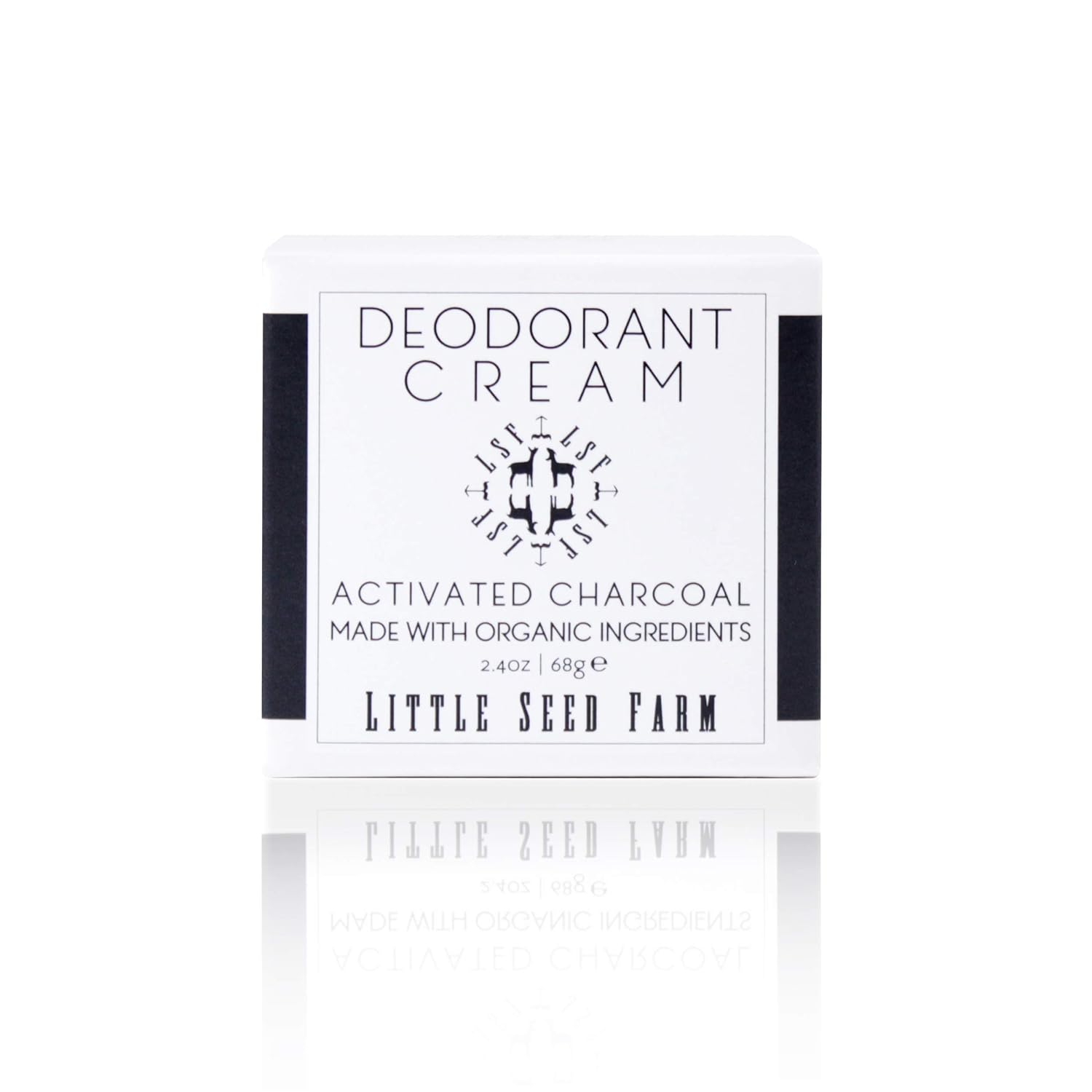 Little Seed Farm All Natural Deodorant Cream, Aluminum Free Deodorant for Women or Men, 2.4 Ounce - Activated Charcoal