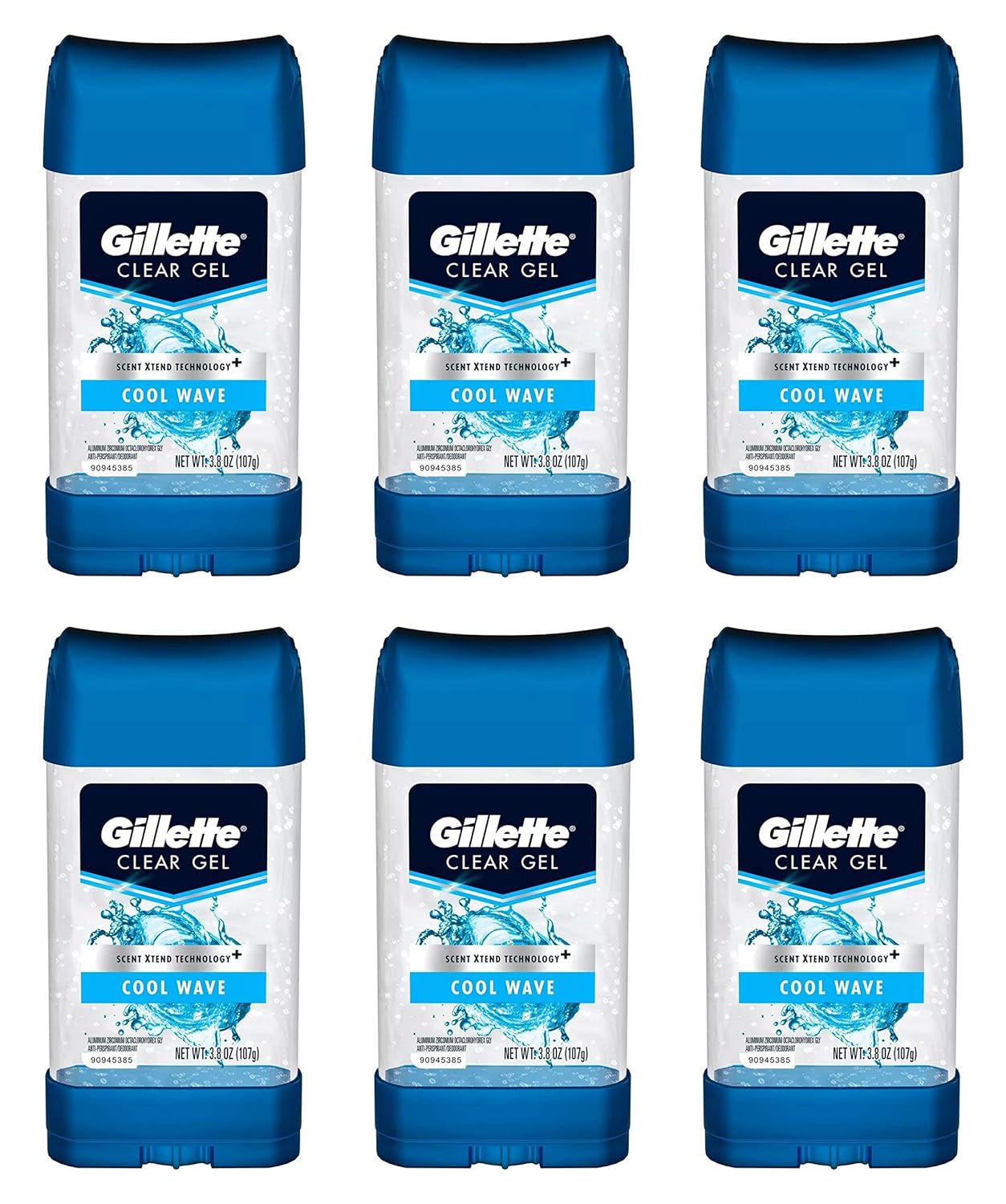 Gillette Anti-perspirant/deodorant Clear Gel (Pack of 6)