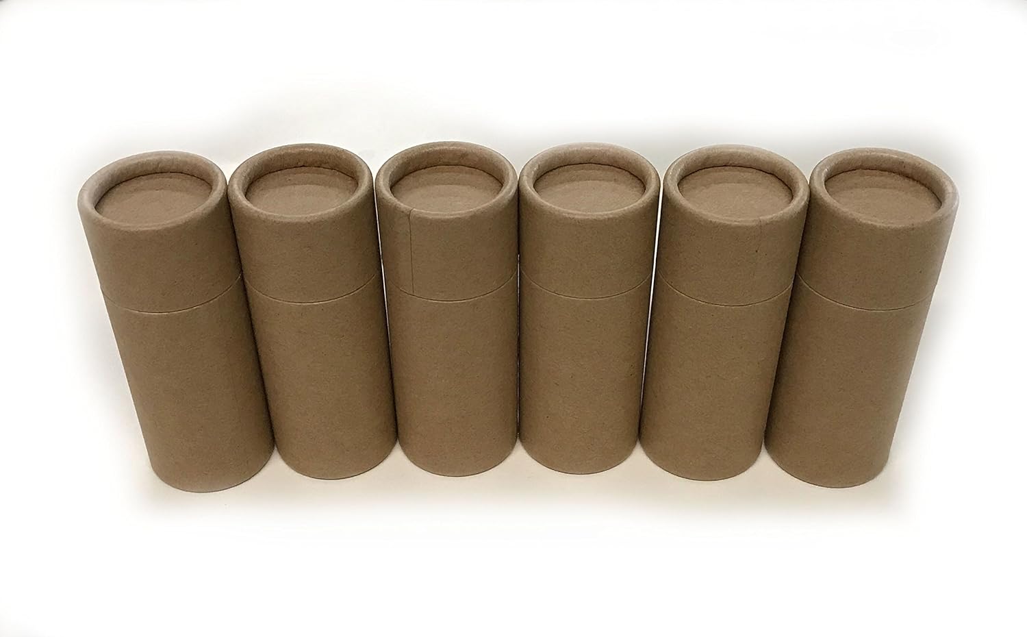 Empty Cardboard Deodorant Containers - 2.5 oz - Push-up style, top-fill, reusable and biodegradable, (6-Pack)