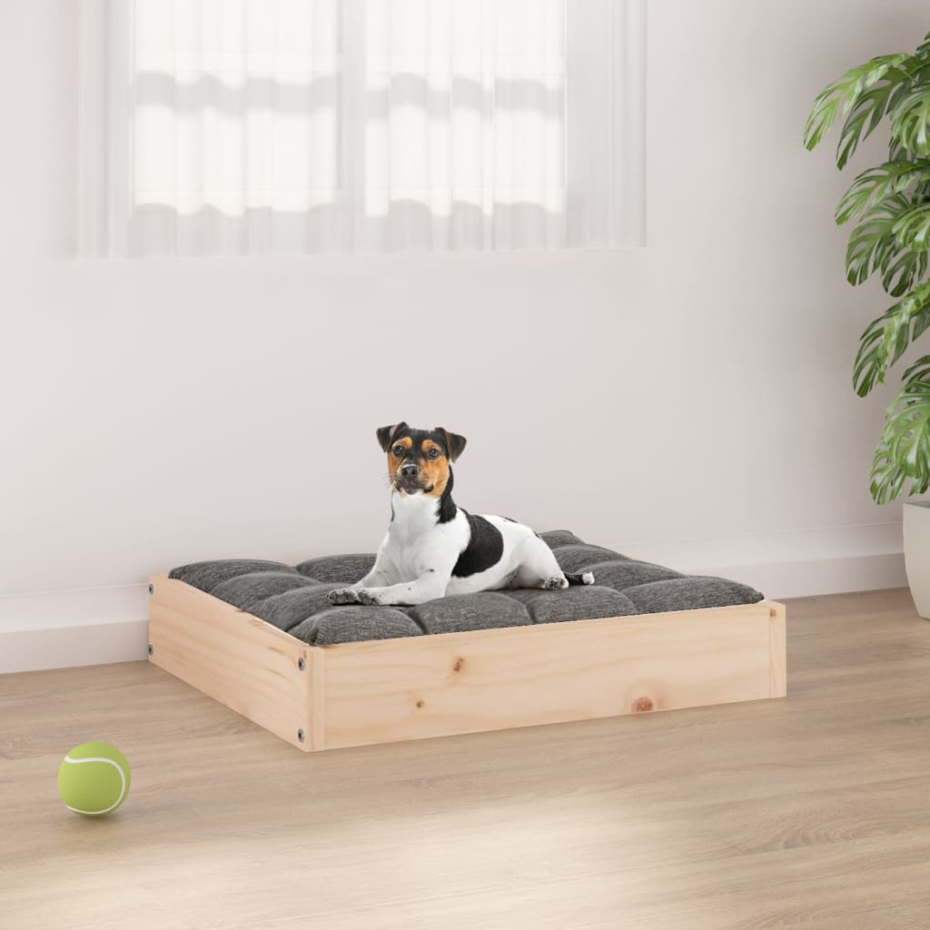 Dog Bed 20.3&quot;X17.3&quot;X3.5&quot; Solid Wood Pine