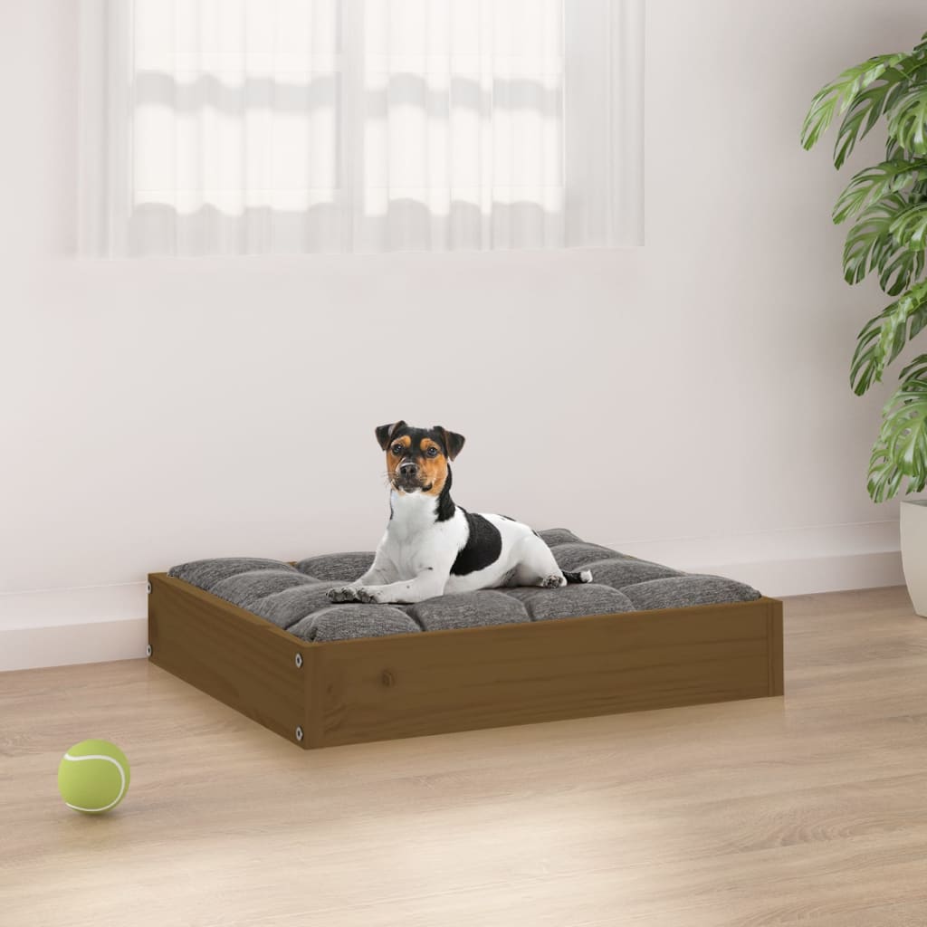 Dog Bed 20.3&quot;X17.3&quot;X3.5&quot; Solid Wood Pine