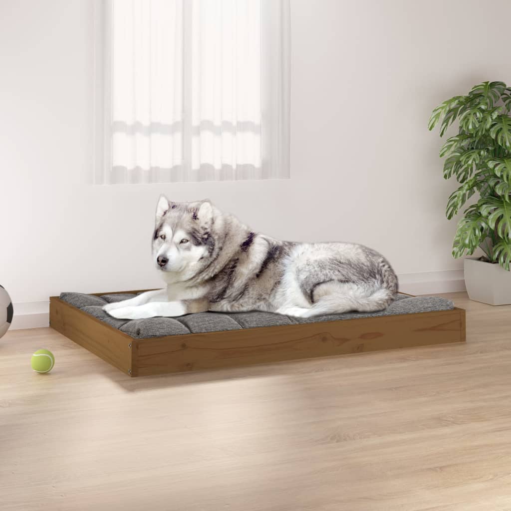 Dog Bed 40&quot;X29.1&quot;X3.5&quot; Solid Wood Pine