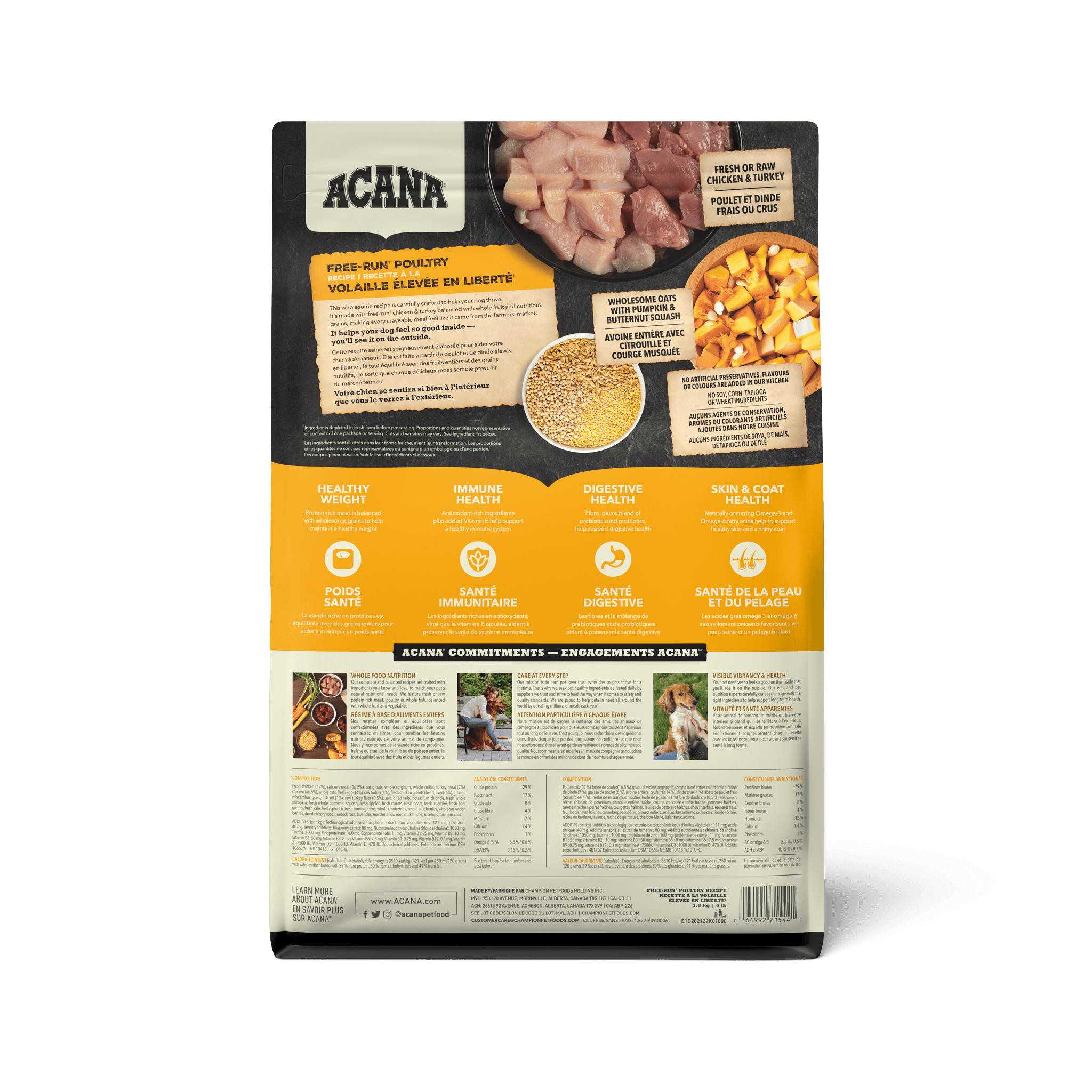 Acana Healthy Grains Free-Run Poultry Dry Dog Food Recipe
