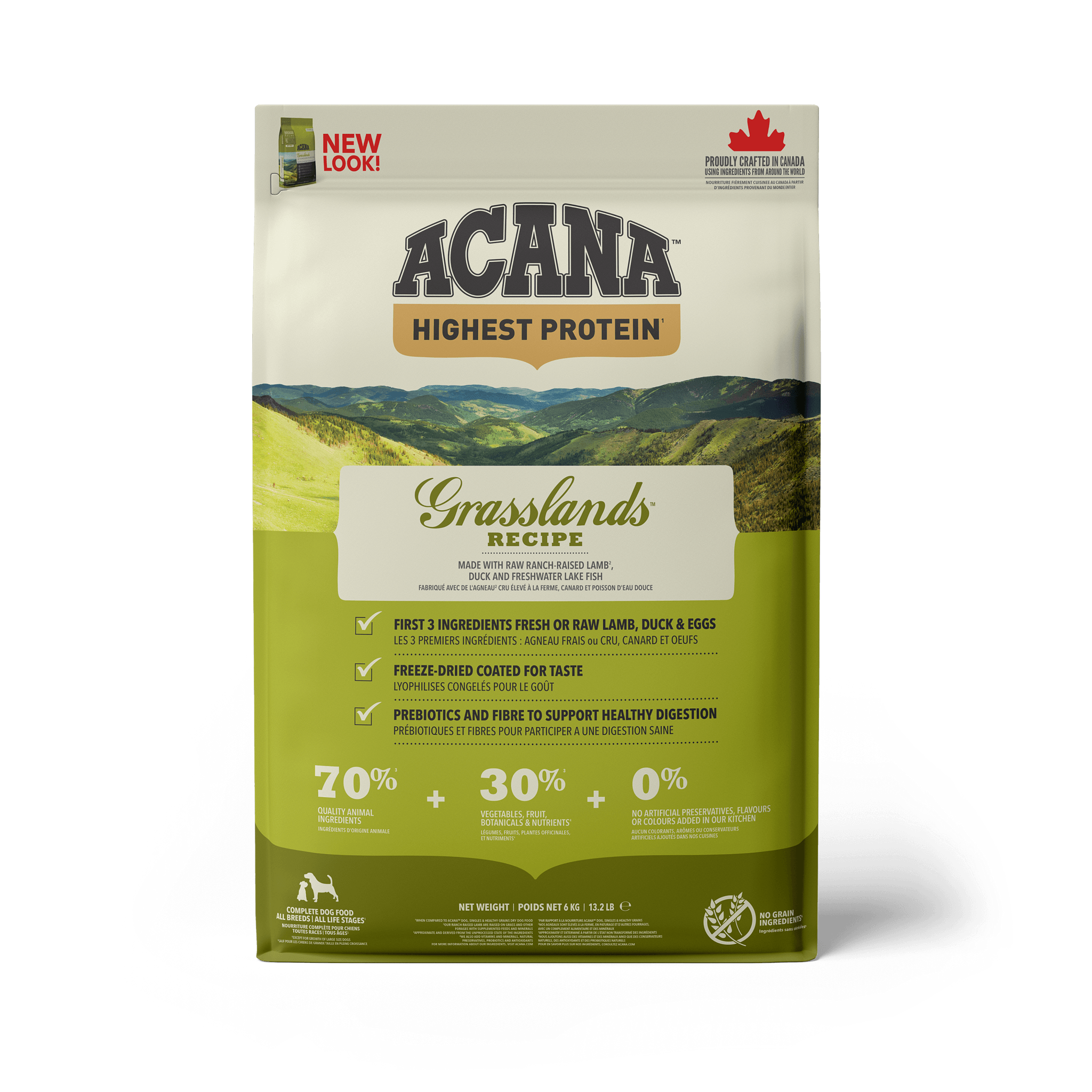 Acana Highest Protein Grasslands Dry Dog Food Recipe