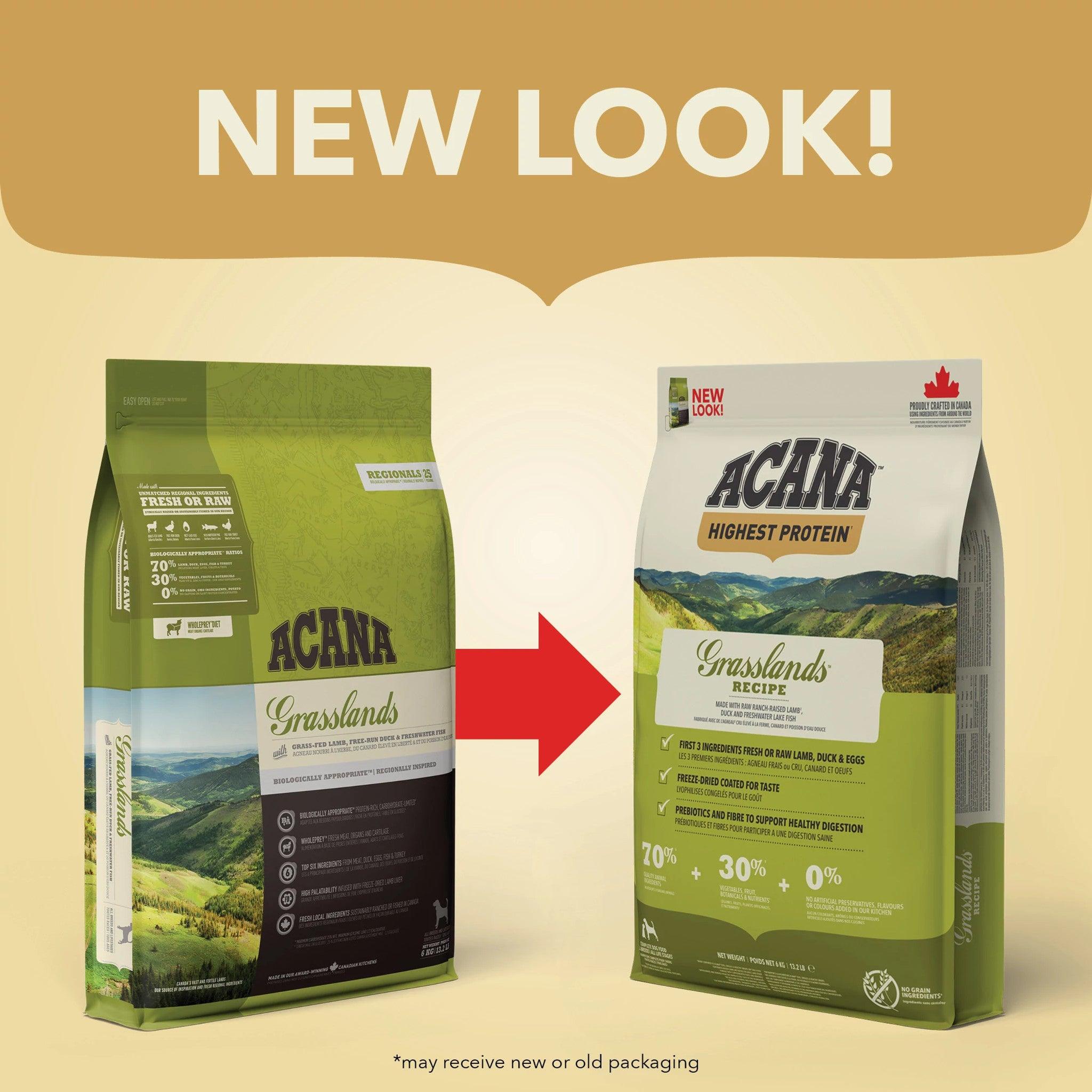 Acana Highest Protein Grasslands Dry Dog Food Recipe