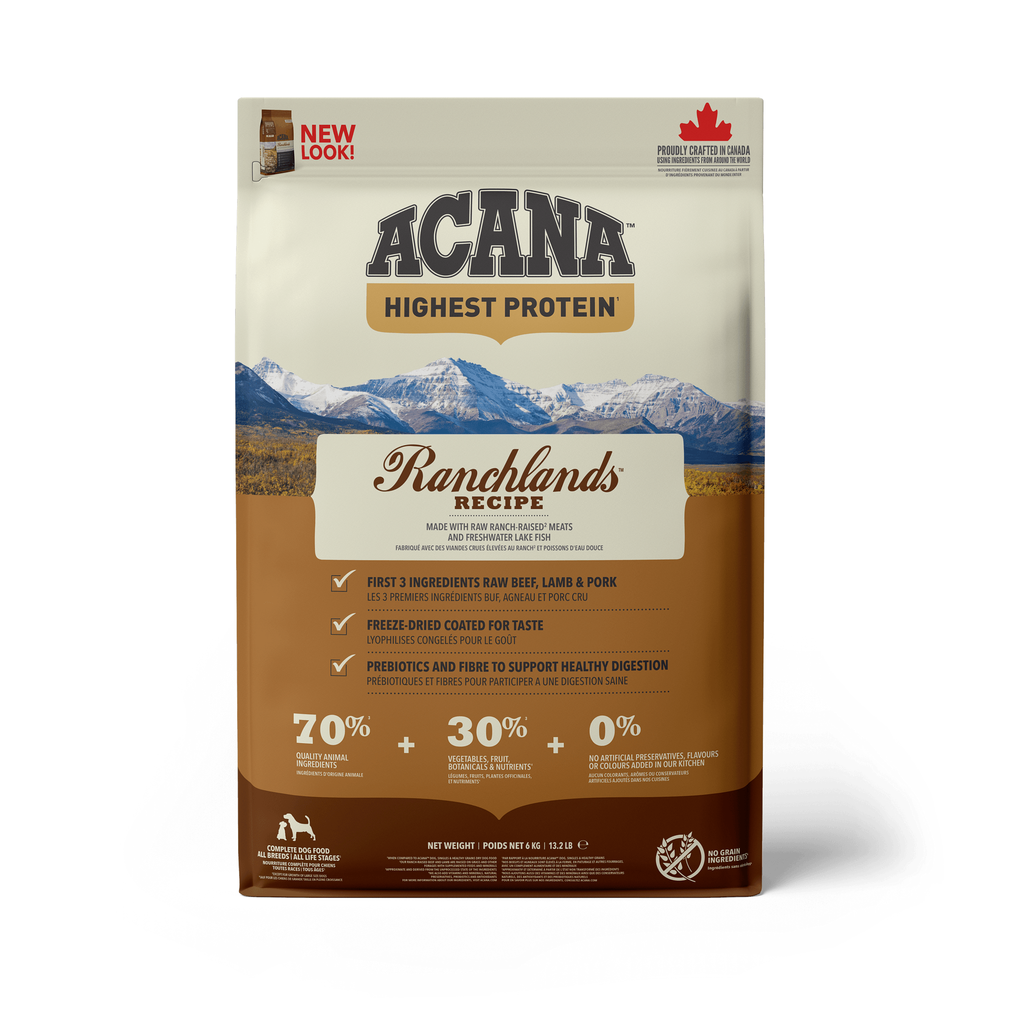 Acana Highest Protein Ranchlands Dry Dog Food Recipe