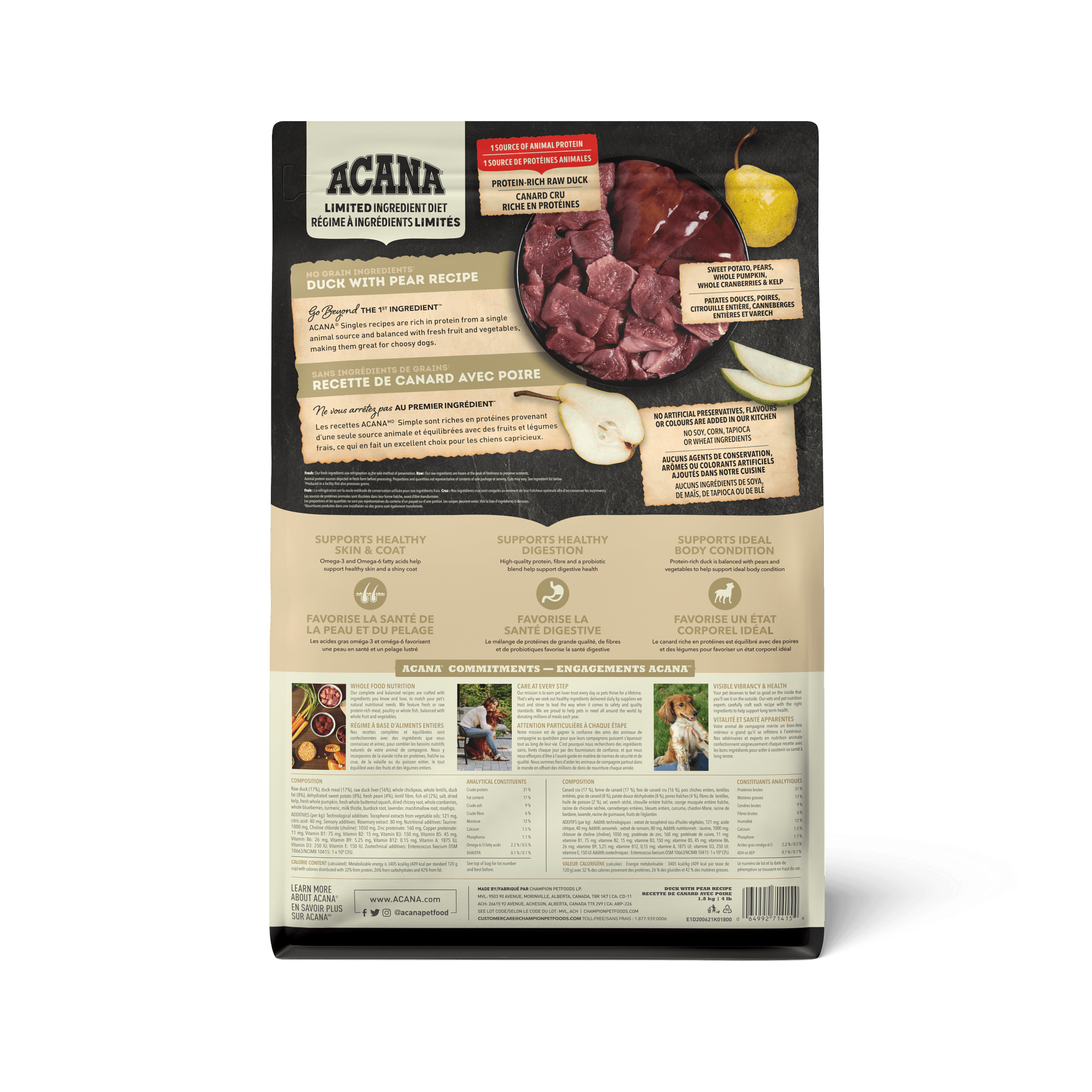 Acana Singles Limited Ingredient Diet Duck & Pear Dog Food Recipe