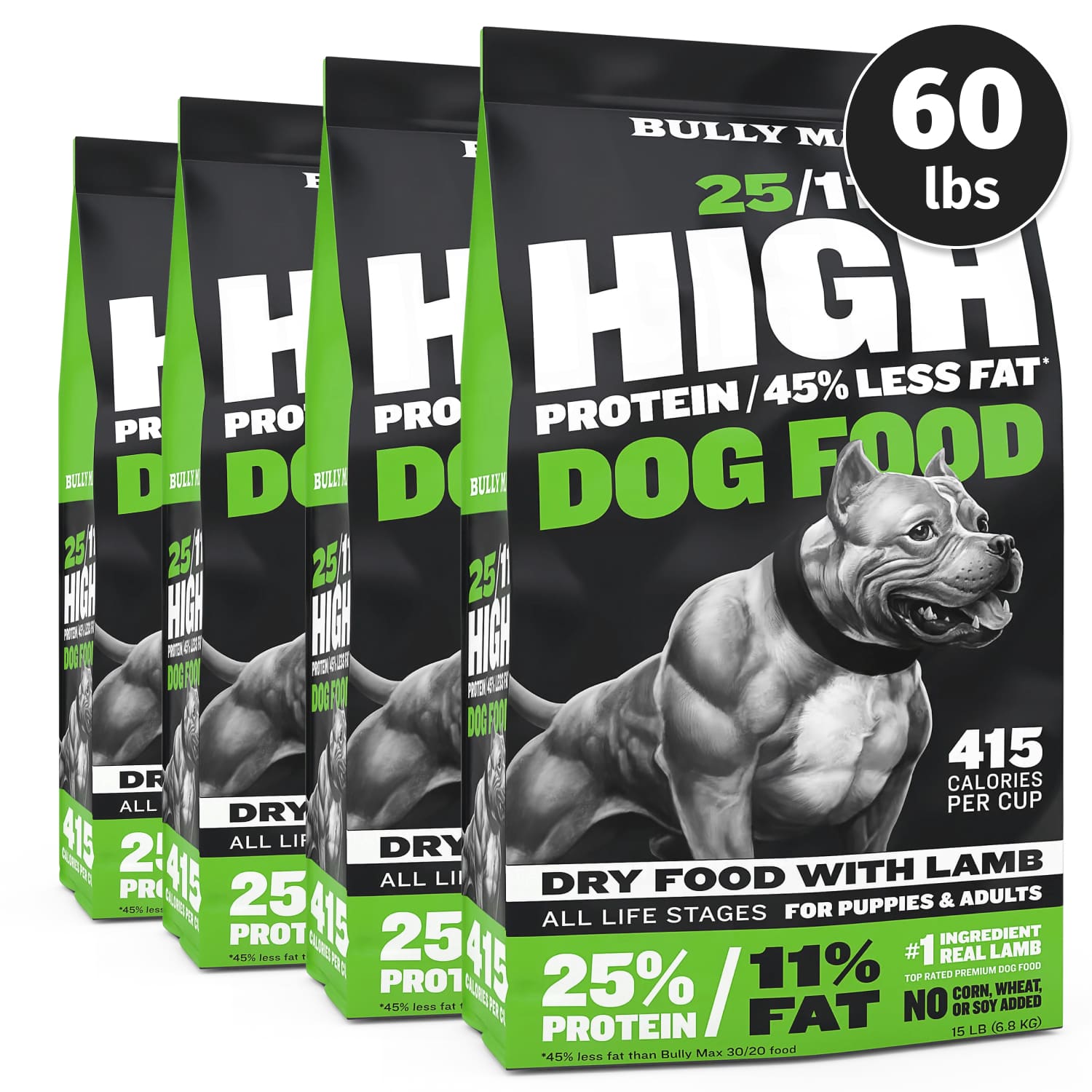 Bully Max 25/11 High Protein 45% Less Fat Dog Food