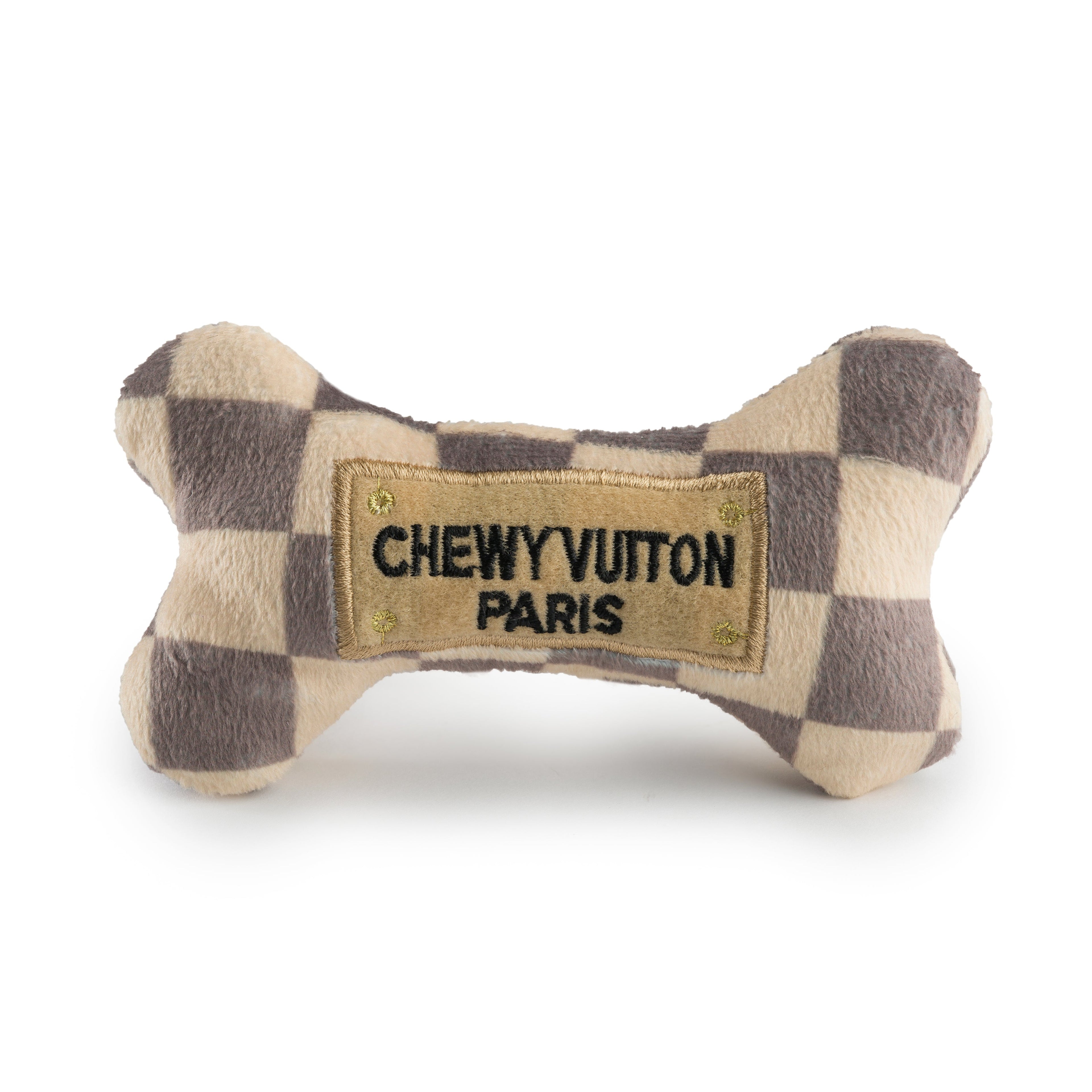Checker Chewy Vuiton Bone Toy