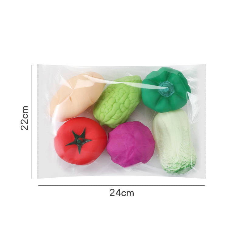 Children's Bath Toys Simulation Fruit And Vegetable Kneading Sound Puzzle Baby Baby Bathroom Water Toys Wholesale