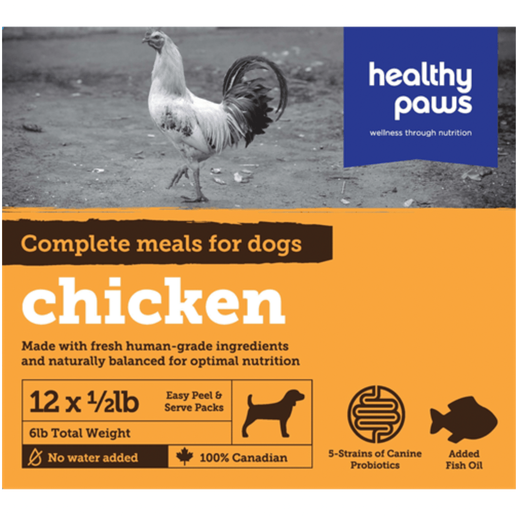 Healthy Paws Raw Dog Food Complete Dinner Chicken Recipe