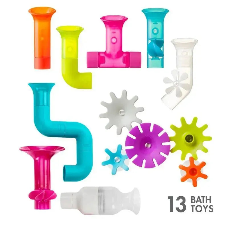Boon - Baby Bath Time Toys PIPES + TUBES + COGS Bundle