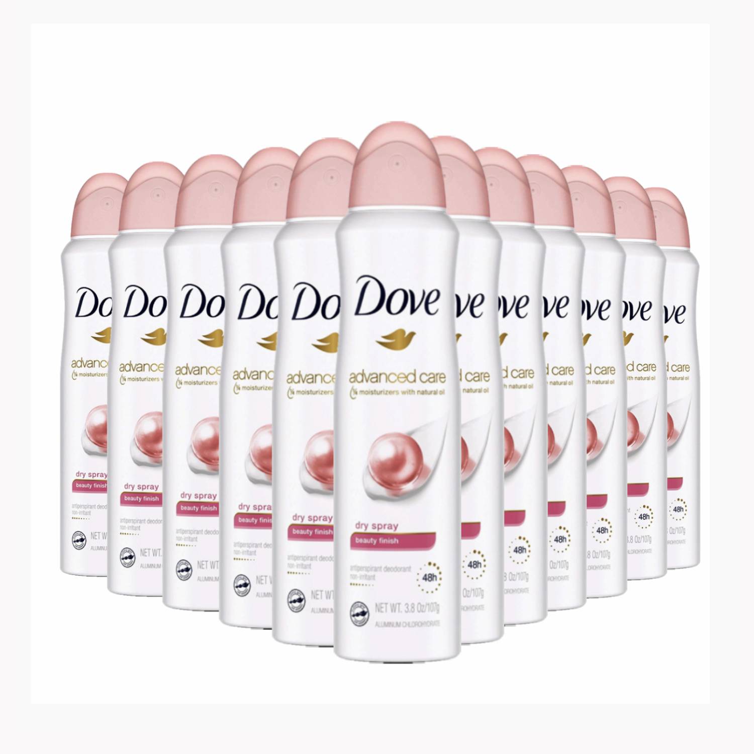 Dove Beauty Finish 48-Hour Antiperspirant & Deodorant Dry Spray 3.8oz - 12 Pack