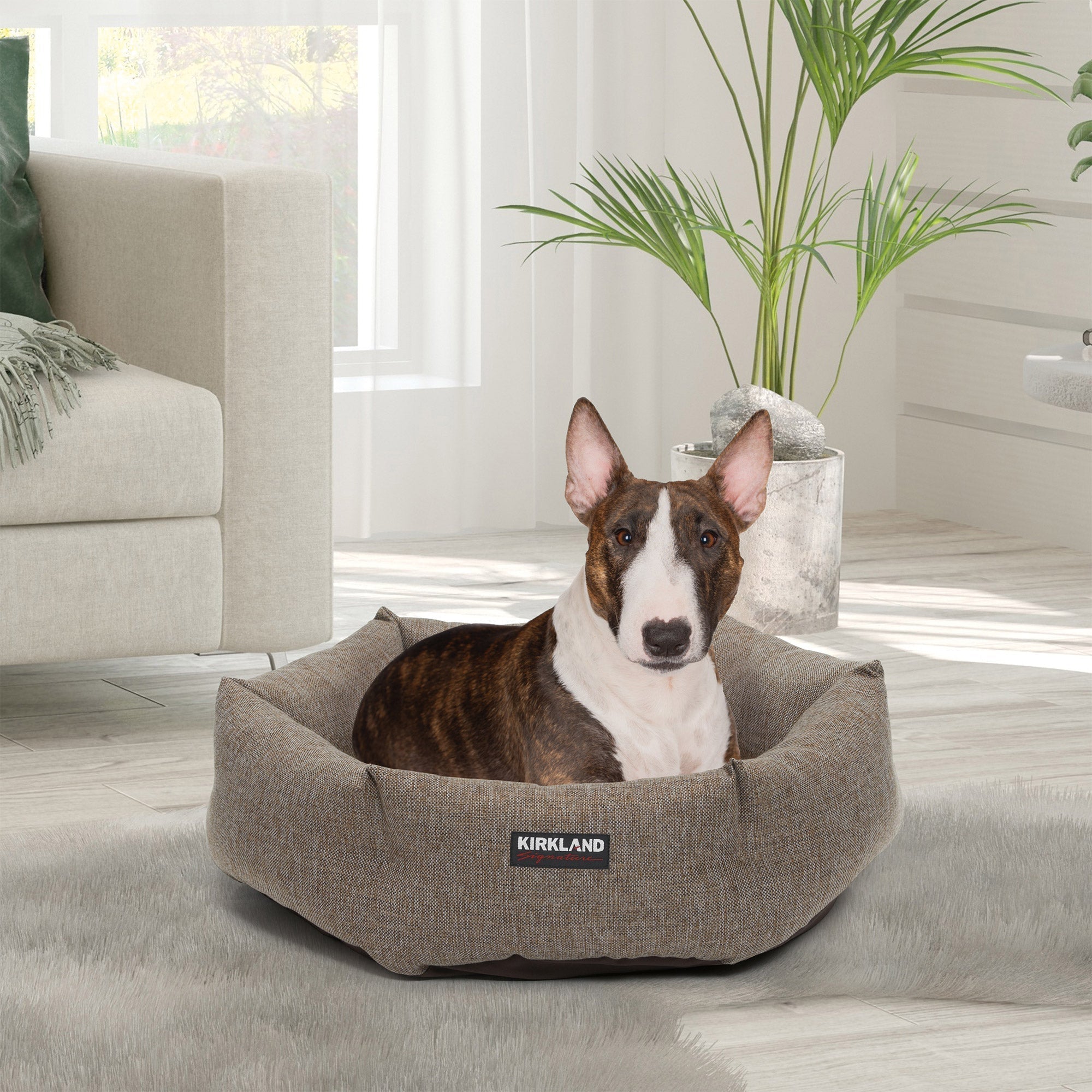 Kirkland Signature 25" Hexagon Cuddler Dog Bed Brown
